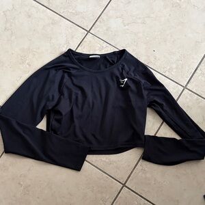 Gymshark Black Long Sleeve Crop Top